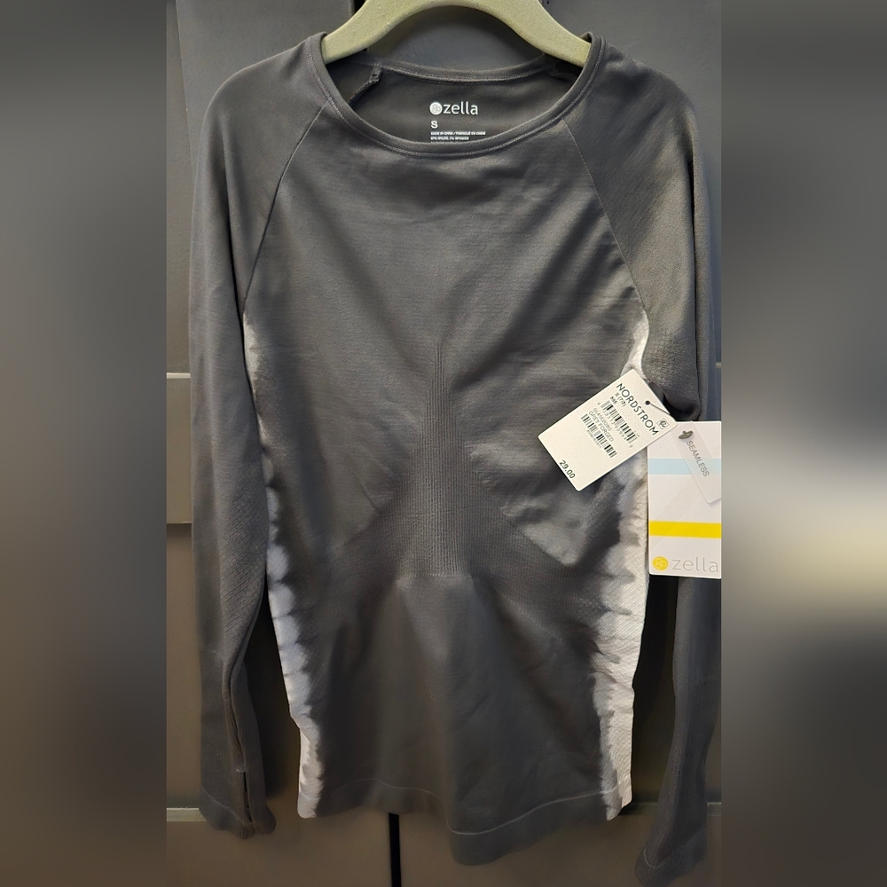 Zella Girl Dark Gray Spadex Long Sleeve Top